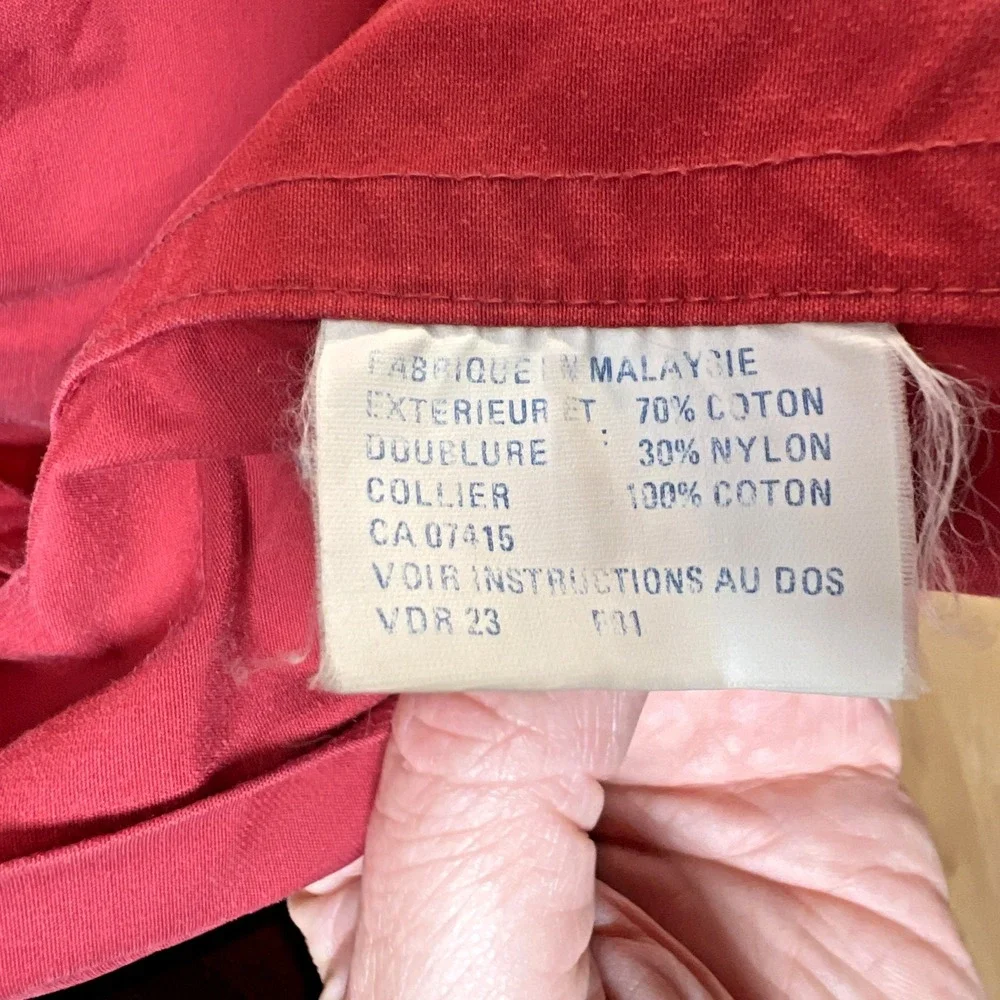 Vtg 90s Nautica Car Coat Mens Large Beige Cotton Blend Button-In Liner Fall 1991